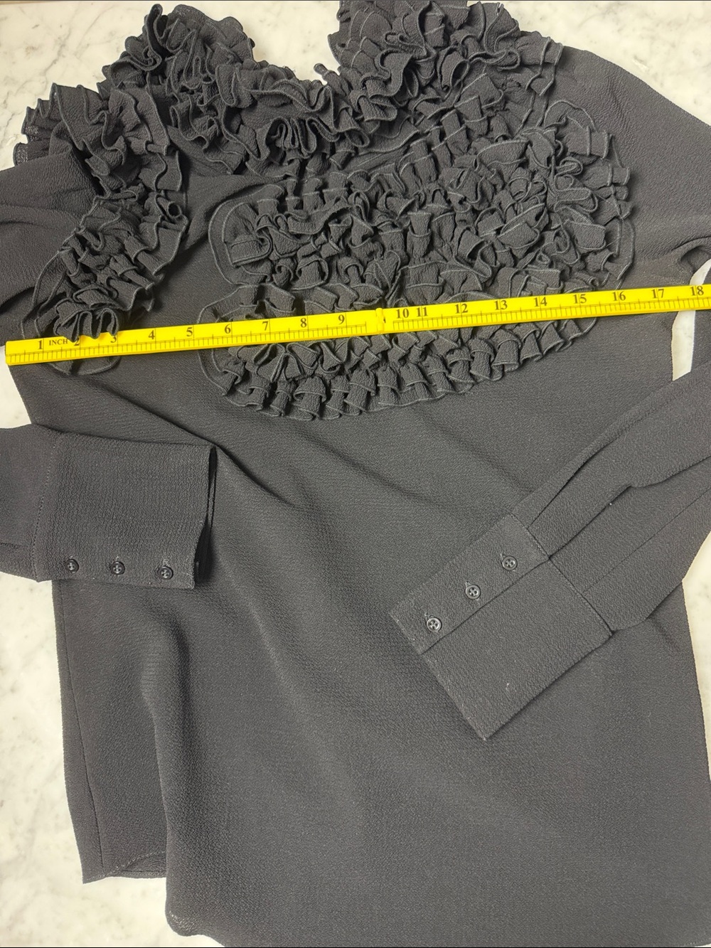 RAQUEL OROZCO black blouse Size S - Picture 9 of 10